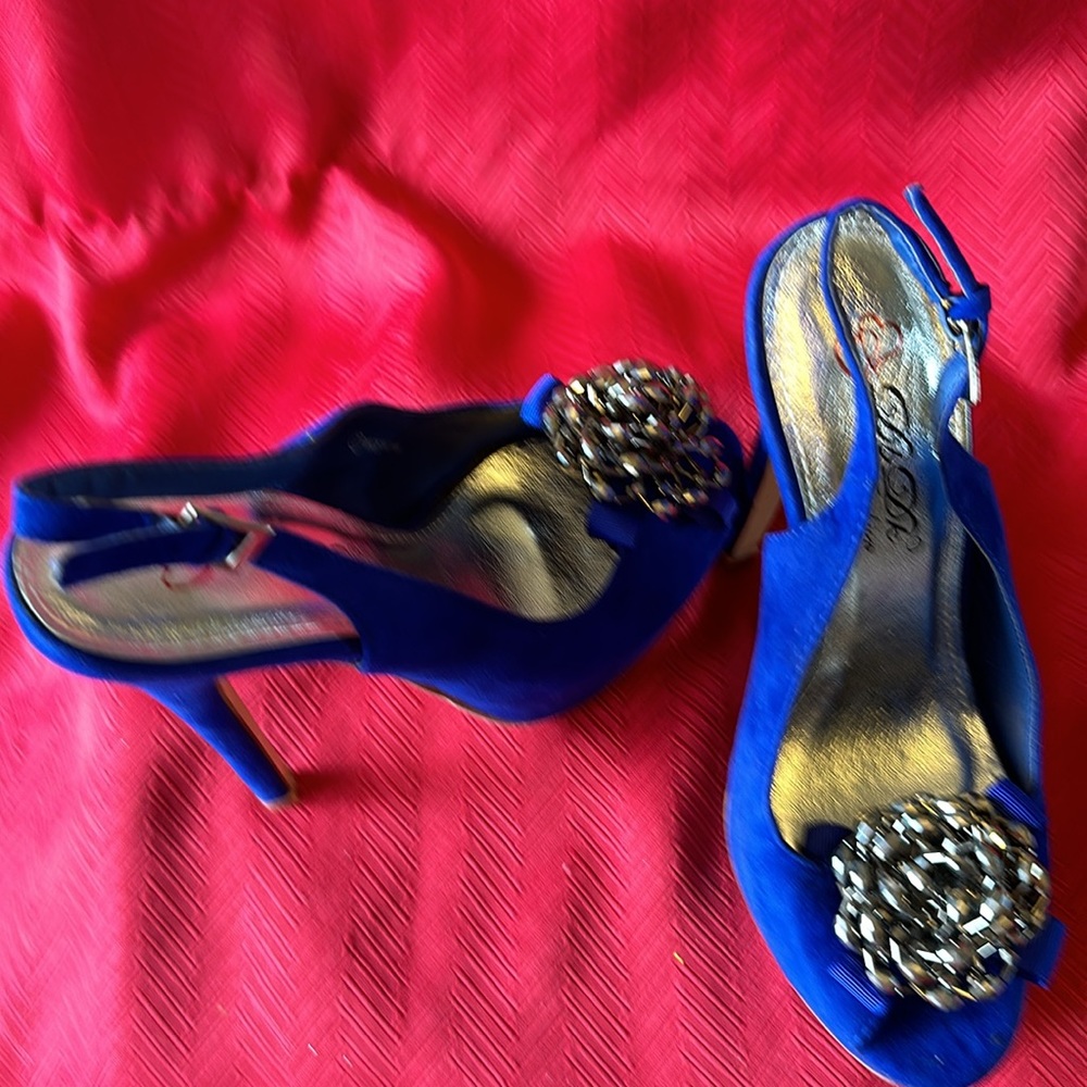 DbDk Fashion Blue 5.5” Stiletto Heels Size 7 - Picture 3 of 4